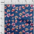 thumbnail image 1 of oneOone Viscose Chiffon Royal Blue Fabric Flower Watercolor Sewing Craft Projects Fabric Prints By Yard 42 Inch Wide, 1 of 4