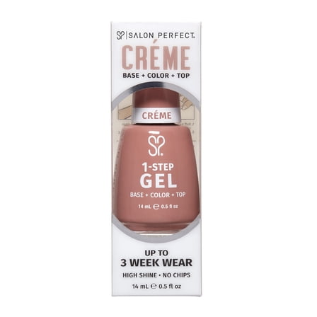 Salon Perfect Crème One Step Gel, Dulce De Amor, Nude Nail Polish, 0.5 fl oz