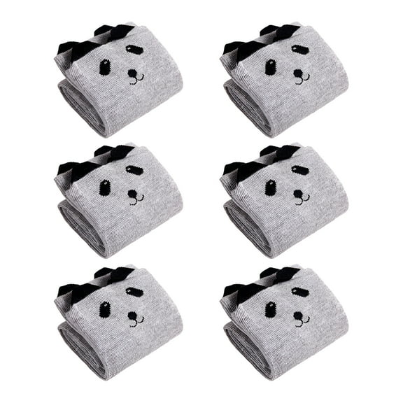 TELOLY 6Pairs Kids Socks,Fade-Proof Kids Socks 10-12 Years Old,Quick Dry Cute Socks,Style1