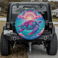 thumbnail image 2 of Lotusprinthandmade Colorful Mandala Sea Turtle Spare Tire Cover Without Backup Camera Hole 6 Sizes, 2 of 8