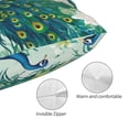 thumbnail image 3 of Goofa Peacock And Flowers Print Plush Throw Pillow Case, Soft Velvet with Hidden Zipper, Decorative Cushion Cover for Sofa, Bed, Car, and Home Décor-14"x20", 3 of 6