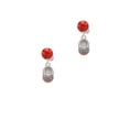 thumbnail image 2 of Delight Jewelry Silvertone Pink Enamel Baby Shoe with Bow Red Crystal Clip on Earrings, 2 of 5