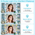 thumbnail image 5 of Ktaxon Makeup Vanity with Lighted Mirror, Vanity Table with Glass Table Top and Charging Station for Bedroom, Blue, 5 of 9