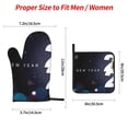 thumbnail image 2 of Pofeuu 2025 Happy New Year 2 Print Oven Mitts and Pot Holders 4 pcs Set,High Heat Resistant 500 Degree Extra Thicken Long Kitchen Cotton Oven Glove for Cooking, 2 of 6