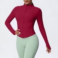 thumbnail image 6 of YUNAFFT Seamless High Neck Yoga Top for Women Long Sleeve Zipper Compression Fitness Shirt, 6 of 6