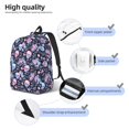 thumbnail image 4 of Yiaed cool Skull flower Print Backpack, Premium Laptop Backpack, Travel Backpack for Women, Lightweight Backpacks, Comfortable Back Pack-Small, 4 of 7