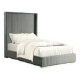 thumbnail image 2 of Furniture of America Cafein Adult Full Extra Tall Tufted Fabric and Wood Wingback Platform Bed, Gray, 2 of 6