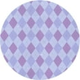thumbnail image 1 of Ahgly Company Machine Washable Indoor Round Transitional Purple Mimosa Purple Area Rugs, 4' Round, 1 of 7