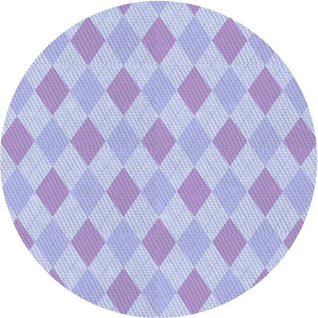 Ahgly Company Machine Washable Indoor Square Transitional Purple Mimosa Purple Area Rugs, 3' Square