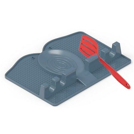 

Bellaven Kitchenware Storage Rack Silicone Cutlery Drying Pad Non-slip Eco-friendly Kitchen Tools with Multifunctional Silicone Kitchenware Rack for Countertops Drainboard Mat