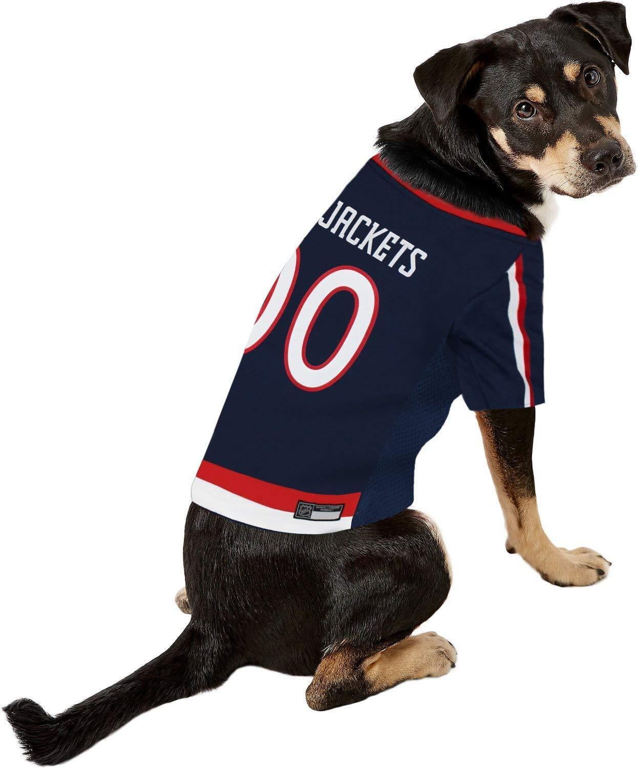 Pets First NHL Columbus Blue Jackets Mesh Jersey for Dogs and Cats - Licensed