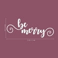 thumbnail image 4 of Vinyl Wall Art Decal - Be Merry - 9" x 22.5" - Cursive Christmas Seasonal Holiday Decoration Sticker - Indoor Outdoor Home Office Wall Window Door Decoration Adhesive Decals (9" x 22.5", Red), 4 of 4