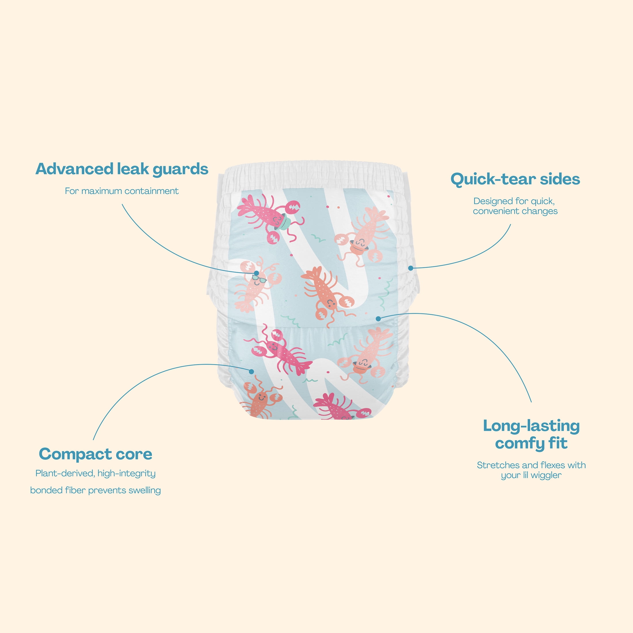 Hello Bello Swim Diapers, Medium (2T/3T) for Toddlers, 18ct Pack (Select for More Options)