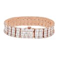 thumbnail image 2 of 10k Rose Gold Baguette 19CT Diamond Bracelet 8", 2 of 7