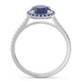 thumbnail image 4 of 2.15 Carat Stunning Oval Cut Blue Sapphire Gemstone & Natural Diamond (F-G/VS1) Bridal Ring for her Solid 18K White Gold Size 3 by Diamond-Capitals, 4 of 7