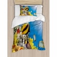 thumbnail image 3 of Ocean Duvet Cover Set Queen Size, Coral Colony on a Reef Top in Red Sea Egypt Exotic Fishes Aquatic Underwater Life, Decorative 3 Piece Bedding Set with 2 Pillow Shams, Multicolor, by Ambesonne, 3 of 3