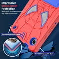 thumbnail image 5 of Allytech Case for Samsung Galaxy Tab A9 8.7 Inch 2023 (SM-X110 / SM-X115), Rugged Case with Hidden Kickstand & Adjustable Shoulder Strap, Thickned Silicon Edges Shockproof Protective Case - Red+Blue, 5 of 6