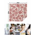thumbnail image 4 of Red Flower Cloth Napkins Set of 6 Reusable Dinner Napkins, Farmhouse Pastoral Vintage Ethnic Floral Cocktail Napkin Washable Table Napkins for Wedding/Holiday Party/Baby Shower 20"x20", 4 of 7