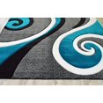 thumbnail image 4 of Planet Rugs Premium 3D Thick Abstract Indoor Area Rug 327 Turquoise Blue 5'3''x7'6'', 4 of 10
