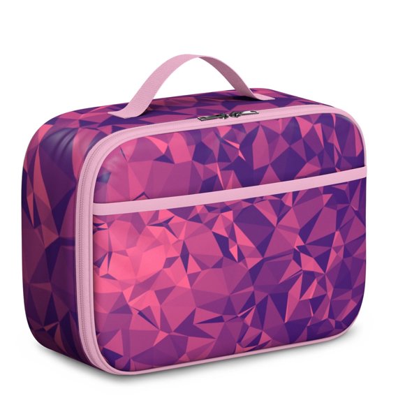 Sac à Lunch Isotherme Durable avec Design Géométrique Abstrait Dégradé Arc-en-Ciel, Sac à Lunch Léger Portable pour École, Garderie, Voyage. Parfait pour les Amateurs de Paysages Boho, Nuit Étoilée et Plage Océan