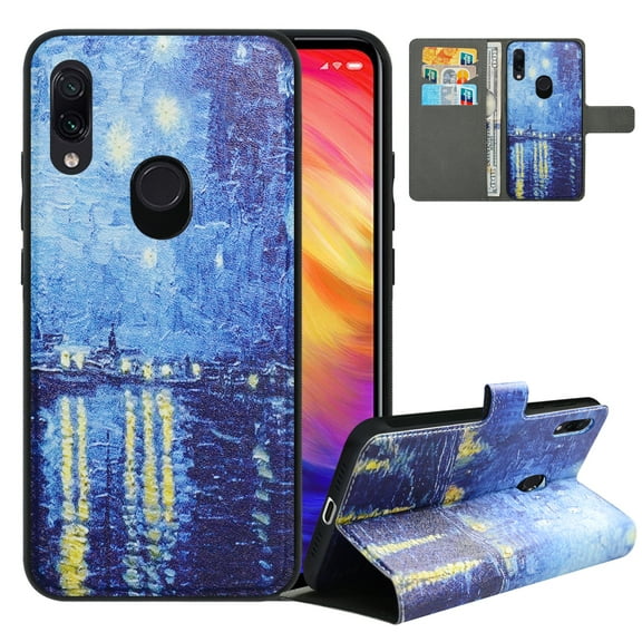 Labanema Xiaomi Redmi Note 7 /Redmi Note 7 Pro Case with Kickstand, 2 in 1 Detachable Magnetic Protective Folio Flip Cover for Xiaomi Redmi Note 7 /Redmi Note 7 Pro (River)