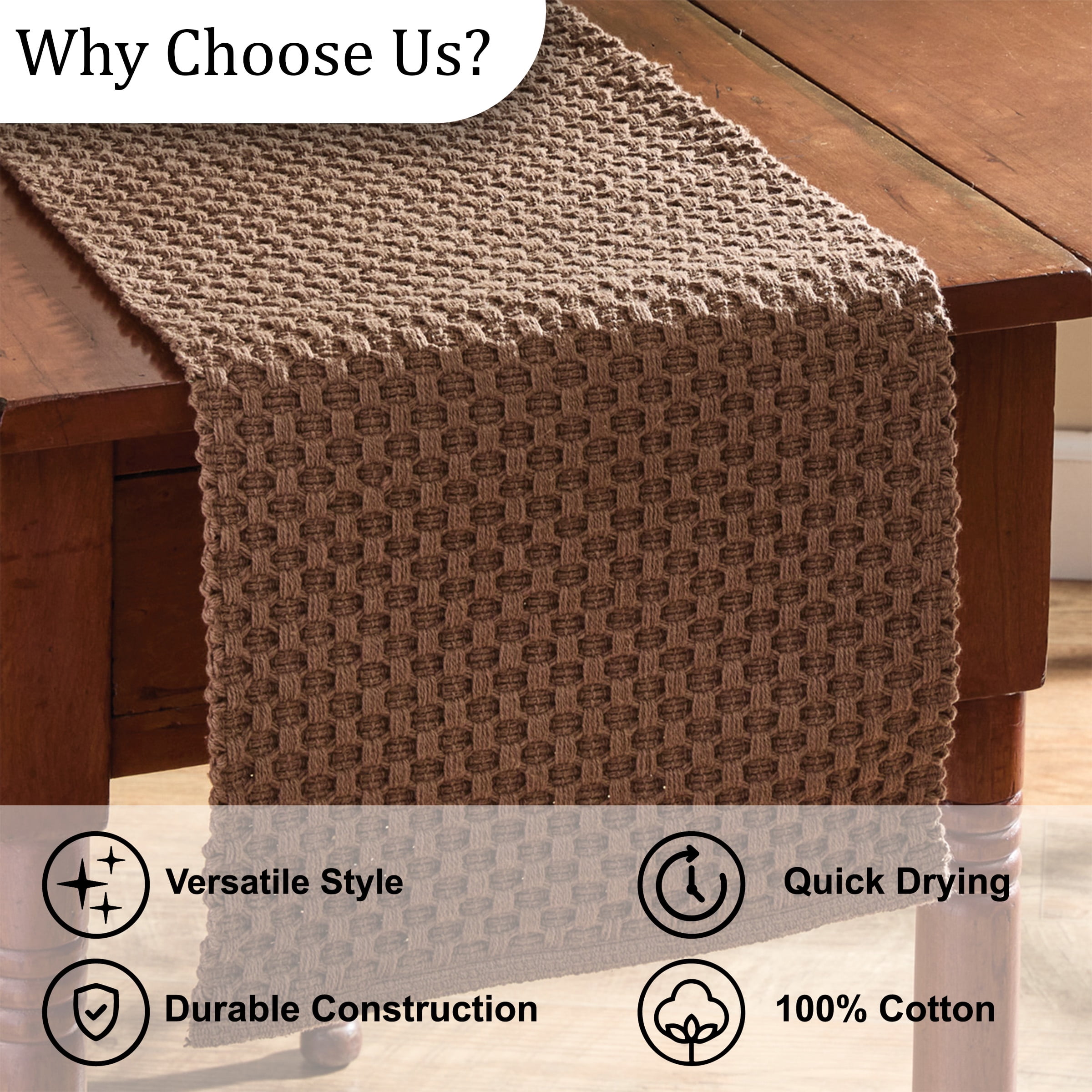 Park Designs Brown Chadwick Table Runner 13" X 36"