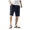 thumbnail image 4 of HCNTES Men Walkshorts Drawstring Summer Beach Shorts(Navy,L), 4 of 4
