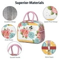 thumbnail image 4 of Lunch Bag Lunch Box for Women Reusable Insulated Lunch Cooler Bags,Large Capacity for Work Travel Picnic,Water-Resistant Pioneer Colorful Floral Lunch Tote Bag Gifts for Woman Mom Pink, 4 of 6