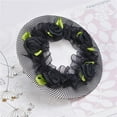 thumbnail image 5 of 3pcs Girl Bun Cover Snood Hair Net Hair Nets Latin Women Ballet Dance Crochet Snoods With Flower Headwears, 5 of 7