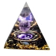 thumbnail image 1 of Generador Pyramid Crystal Amethyst Peridot Curing Stone, 1 of 7