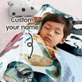 thumbnail image 2 of KAINSY Custom Toddler Nap Mat for Daycare Cot Bedding - Baby Ocean Theme Nap Mats with Custom Name, Preschool Kindergarten Children Sleeping Bag with Blanket, Pillow, 2 of 8