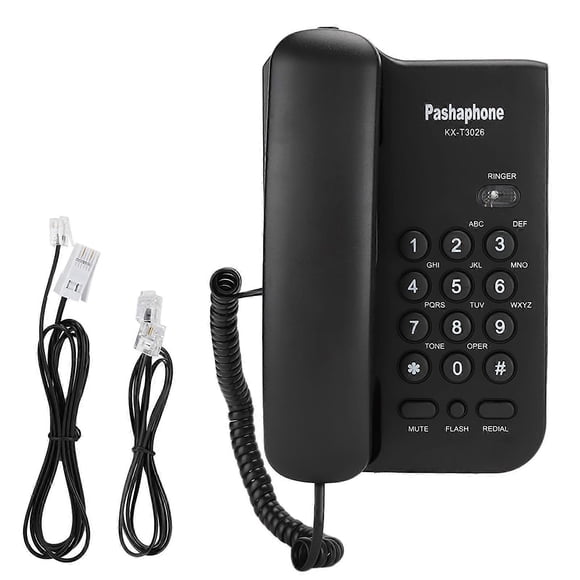 KX T3026CID English Telephone for Hotel Home Office ( Telephone Line with Random Color)(Black )