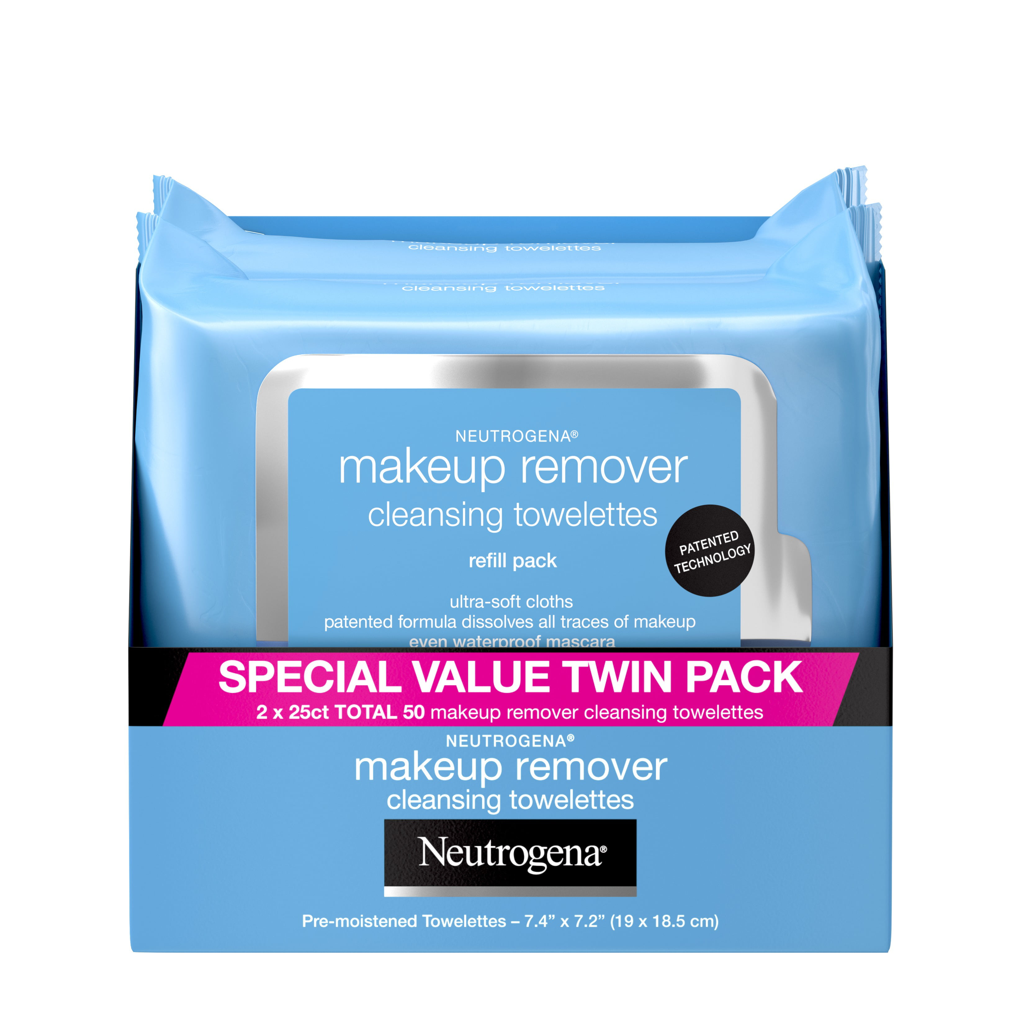 50 Count Twin Pack Neutrogena Makeup Remover Wipes 