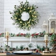 thumbnail image 6 of EUDIDV Artificial Plant Lights Green Wreath Winter Spring Summer Wreaths For Front Door With Leaves Indoor Outdoor Farm Home Wall Window Festival Valentines Day Decor Wreaths;for Home Decor, 6 of 7