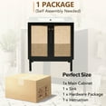 thumbnail image 6 of Euroco 30-inch bathroom vanity crafted from natural materials, featuring handmade rattan doors and soft-closing mechanisms, 6 of 9