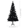 thumbnail image 4 of vidaXL Artificial Pre-lit Christmas Tree with Ball Set Black 120 cm PVC, 4 of 5