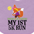 thumbnail image 4 of Inktastic 5K Run First Race Fitness Running Girls Baby Bib, 4 of 4