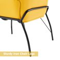 thumbnail image 5 of LAFGUR Modern Accent Chairs, Large Lazy Chair, Upholstered Side Armchairs with Steel Frame Legs, Leisure Sofa Chair for Living Room Bedroom,Yellow, 5 of 7