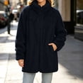 thumbnail image 2 of QIYAGBSA Sherpa Fleece Jackets for Women Stand Collar Full Zip Oversized Fuzzy Plush Long Sleeve Coats with Pockets Fall Winter Warm Outerwear, 2 of 9