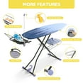 thumbnail image 6 of BEHERZT Ironing Board, Full Size Iron Board with Stretchable Iron Rest&Anti-Scorch Cover, 7 Height Adjustable, Purple, 6 of 8