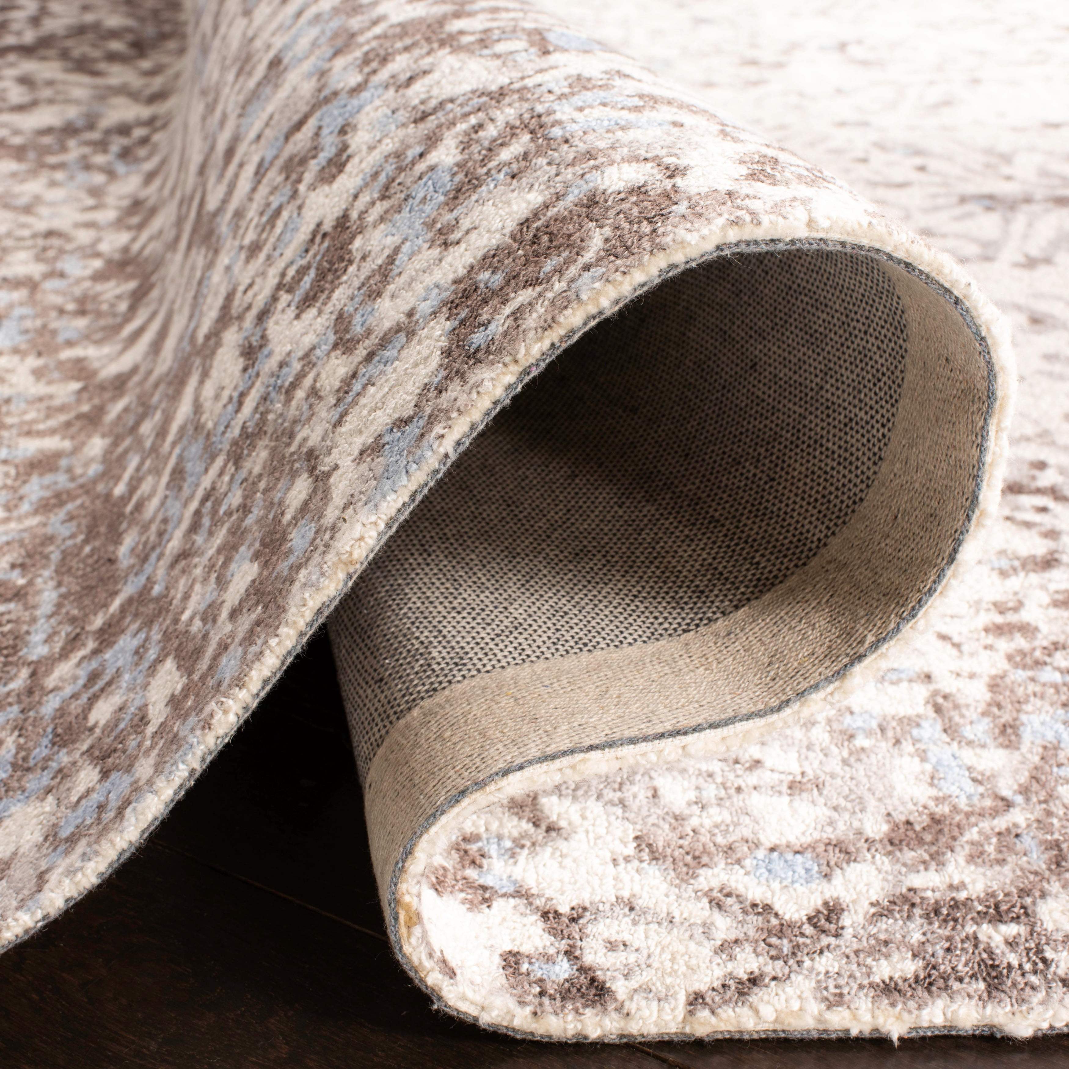 SAFAVIEH Expression Kliment Abstract Area Rug, Ivory/Grey, 8' x 10'