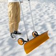 thumbnail image 3 of Snow Shovel Pusher 37 inch Bi-Directional Wheeled Rolling Pusher Shovel with Angled Blade Barn Shovel for Snow Removal of Drive, Decks, Walkway, 3 of 8