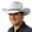 White, variant on Qicasul Cowboy Hat for Women and Men Western Cowboy Cowgirl Hat Wide Brim Belt Buckle Retro Hats