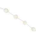 thumbnail image 2 of Accent Decor White Pom Pom Garland | Christmas Halloween Thanksgiving Everyday | White Ivory Snowball Yarn Garland, 2 of 2