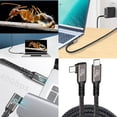 thumbnail image 2 of Charging Data Sync Cable USB C Cable Braided Cord 20cm Type-C Male to Type-C Male Cable for Phone 16 15 14 S24 S23 S22, 2 of 8
