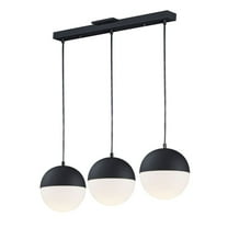 E20363-92BK ET2 Lighting Half Moon - 30.25 Inch 27W 3 LED Pendant-Black Finish