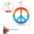 thumbnail image 5 of YUTIPGER Exquisite 60s 70s Rainbow Peace Sign Pendant Earrings Necklace Jewelry Set Party Favors Jewelry Ornaments for Halloween, 5 of 11