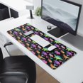 thumbnail image 2 of Long Mouse Pads for Desk,Black Colorful Dinosaurs Pattern Desk Mats on Top Of Desks, Desk Mouse Pad Extra Large with 3mm Non-Slip Base and Stitched Edge for Gaming,Office,Work,Home 31.5"x11.8", 2 of 6