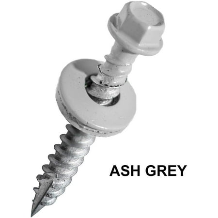 

EAGLE 1 (250 Count) Metal Roofing Screws Painted Hex Washer Head Sheet Metal Roof Screw. Self Starting/self Tapping Metal to Wood Sheet Metal Roofing siding Screws (1 Ash Gray)