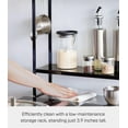 thumbnail image 3 of Yamazaki Home Tower Compact 2-Shelf Kitchen Storage Rack - Easy-to-Clean Steel Design, Versatile Hooks, 3 of 6